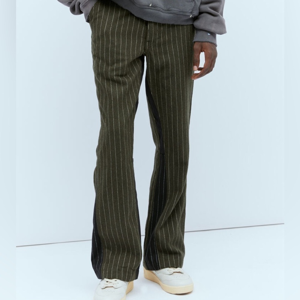 GALLERY DEPT. Pinstripe Pants Dark Green - Picture 2 of 11